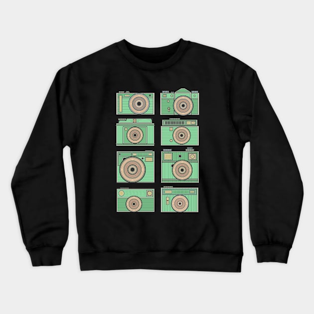 Green Classic Camera Crewneck Sweatshirt by milhad